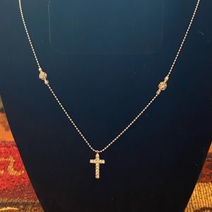 NWT Nadri pave crystal cross necklace